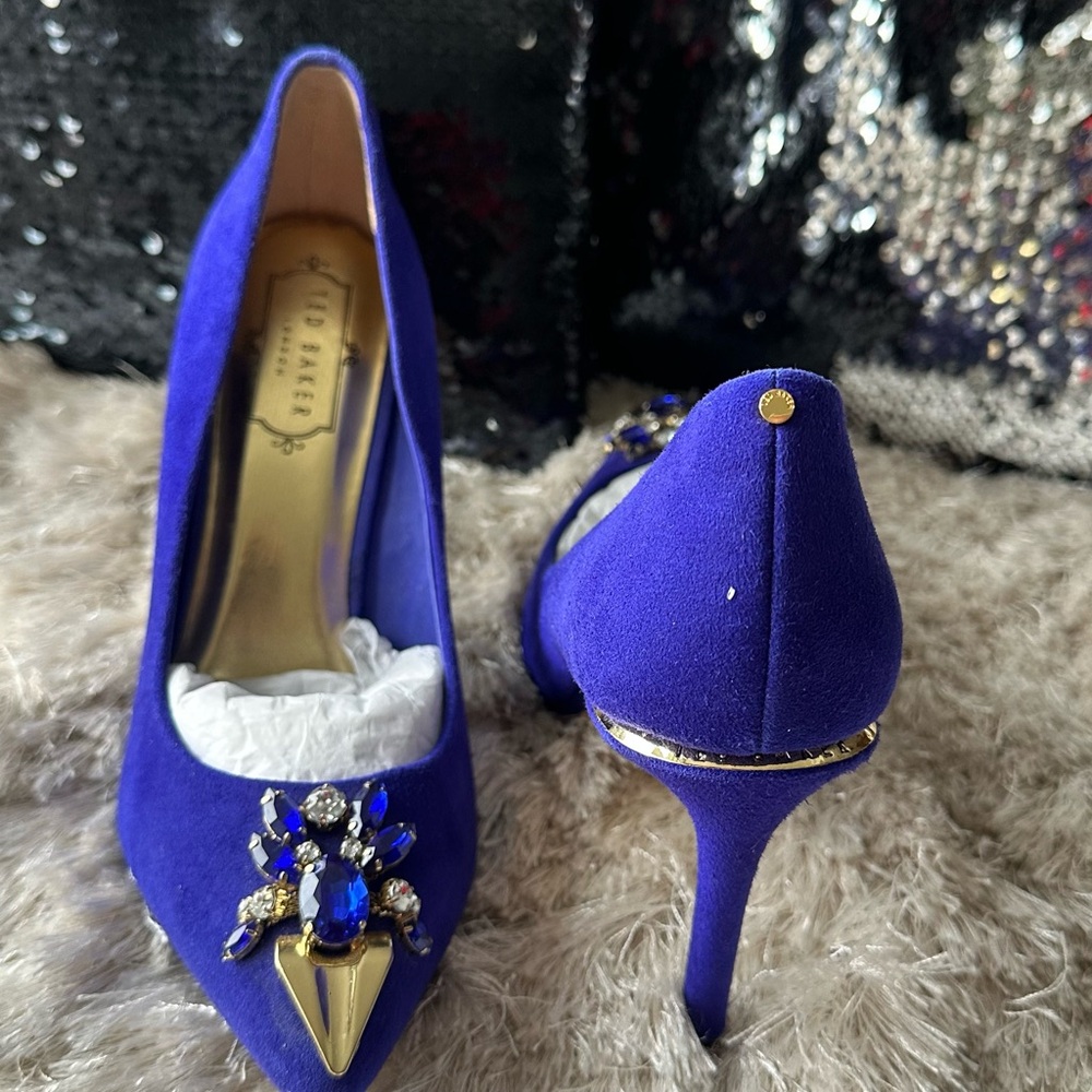 Ted Baker Royal Blue Embellished Heels